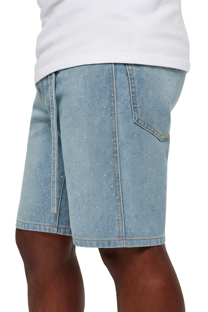 Crystal Wash Denim Shorts