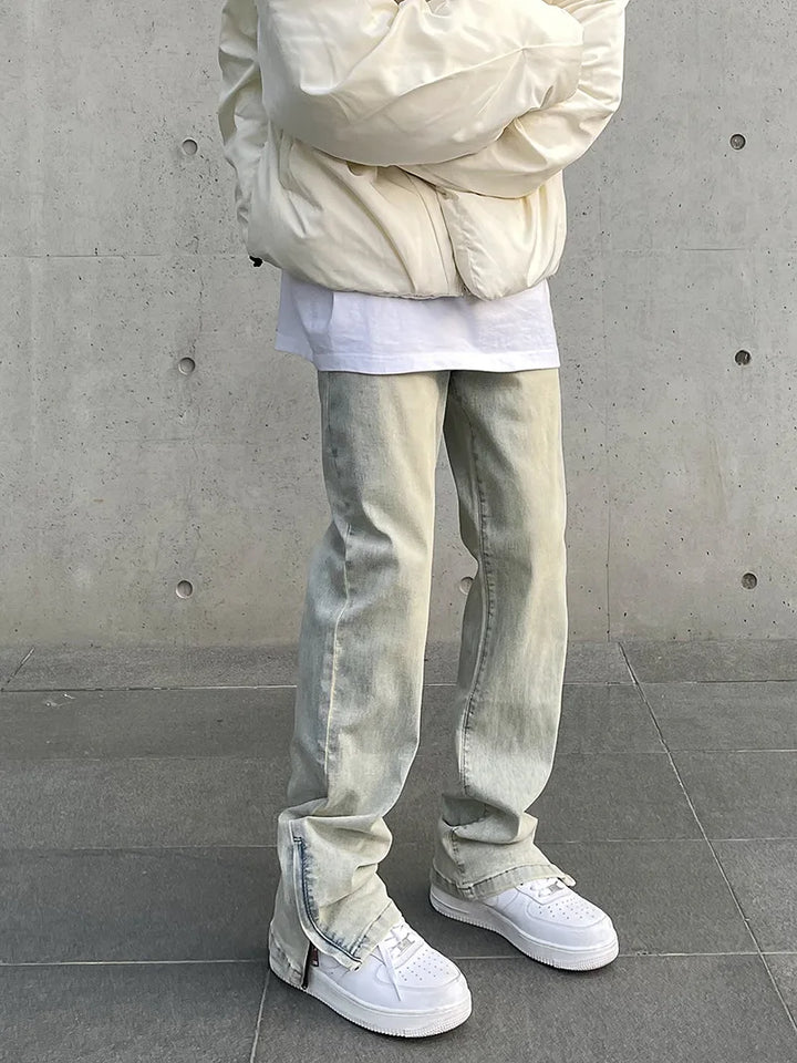 Straight Cut Denim Pants