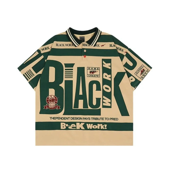 Black Work Polo Jersey