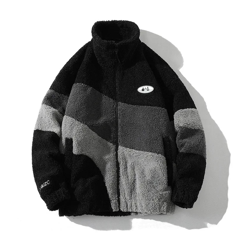 Colorblock Fleece Zip Jacket