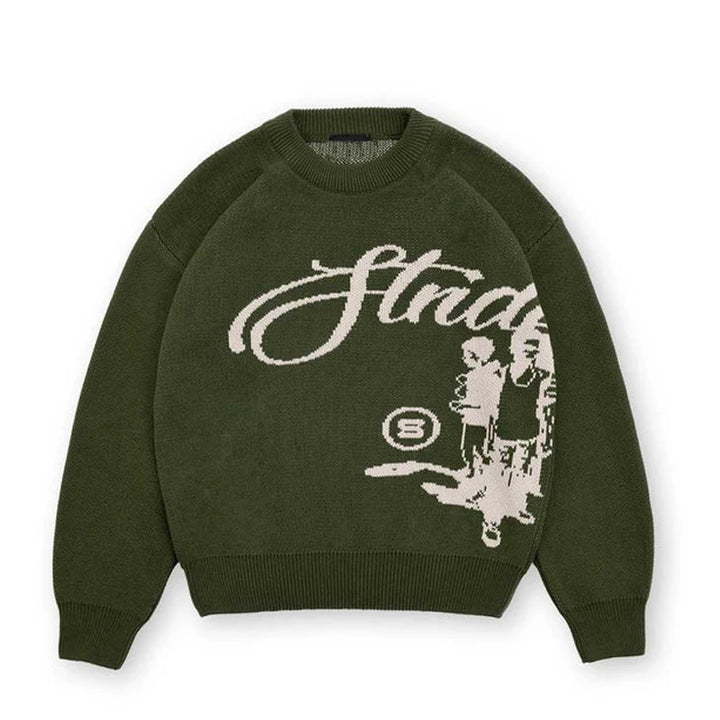 Abstract Graphic Knit Sweater