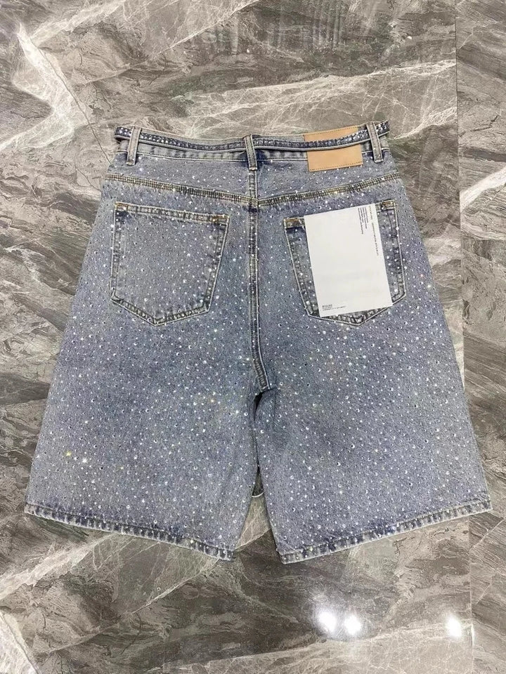 Stone Denim Shorts