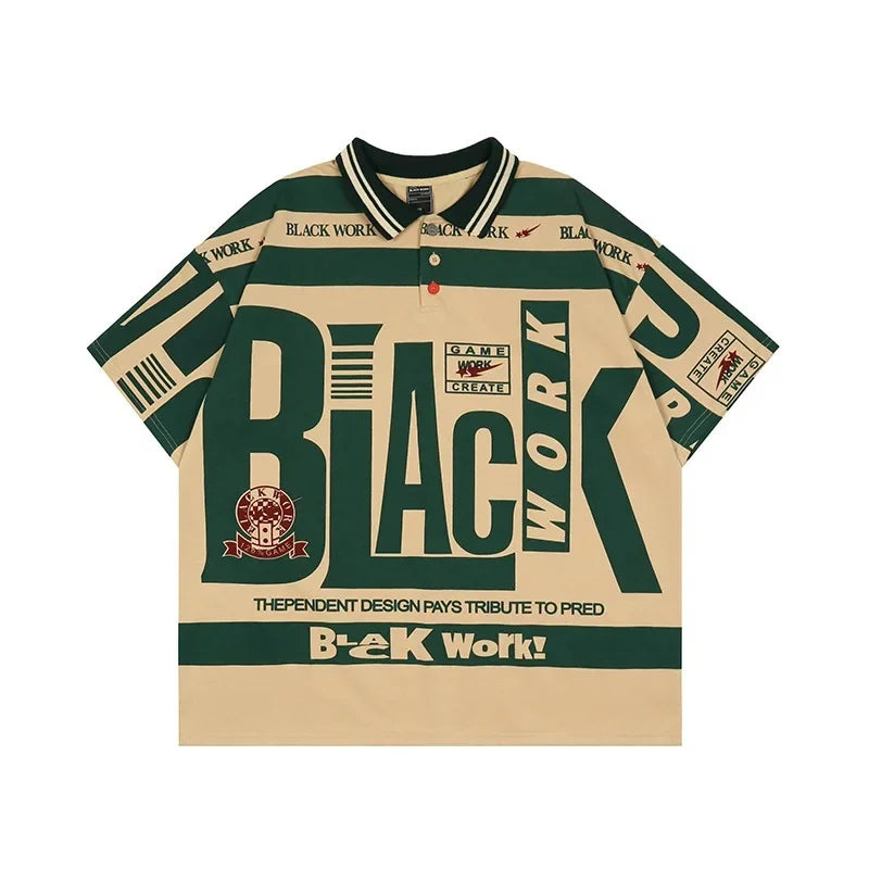 Black Work Polo Jersey