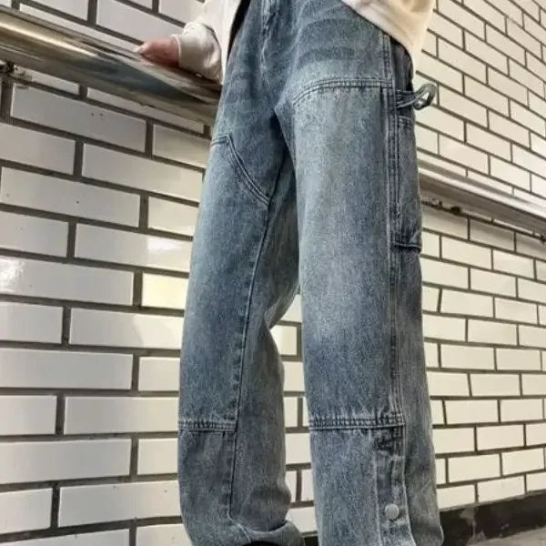 Cargo Style Denim Pants