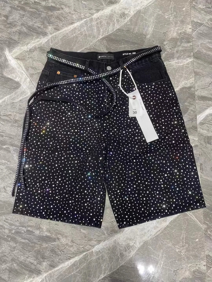 Stone Denim Shorts