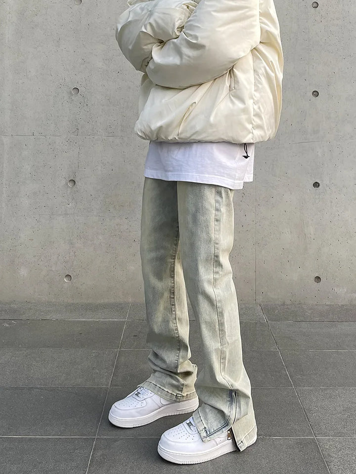 Straight Cut Denim Pants