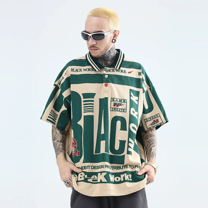 Black Work Polo Jersey