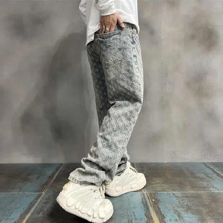 Jacquard Fade Denim Jeans
