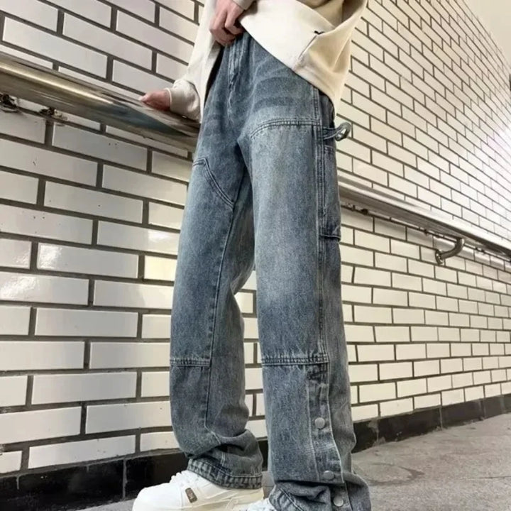 Cargo Style Denim Pants