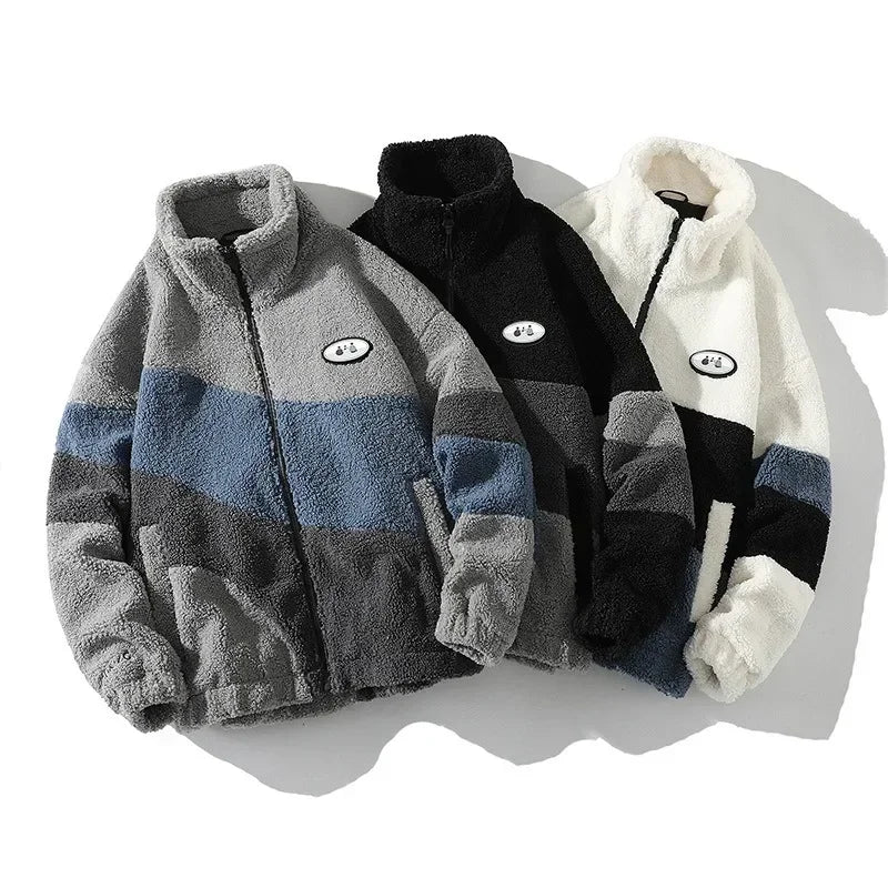 Colorblock Fleece Zip Jacket