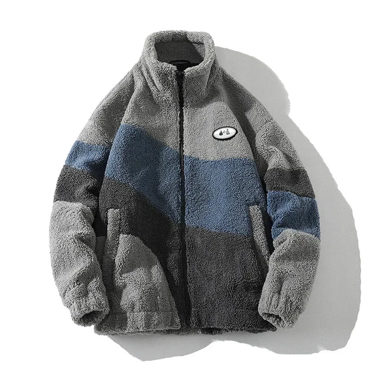 Colorblock Fleece Zip Jacket