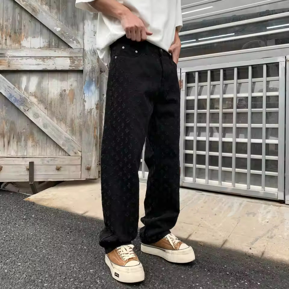 Monogram Jacquard Denim Pants