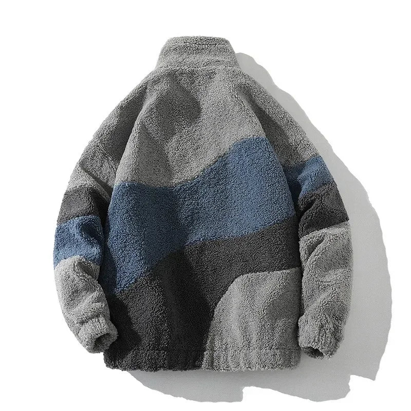 Colorblock Fleece Zip Jacket