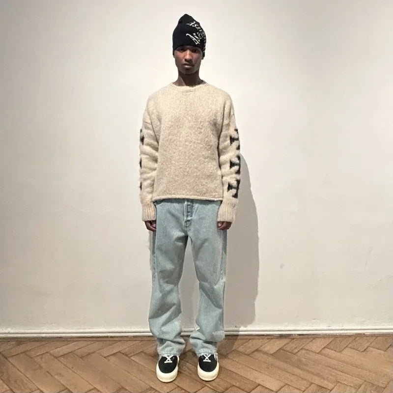 Cross Pattern Knitted Sweater