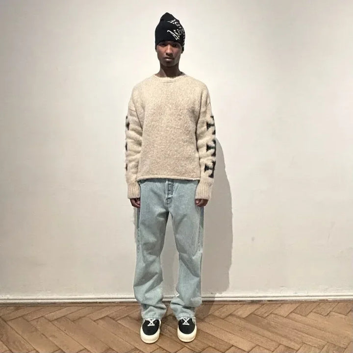 Cross Pattern Knitted Sweater