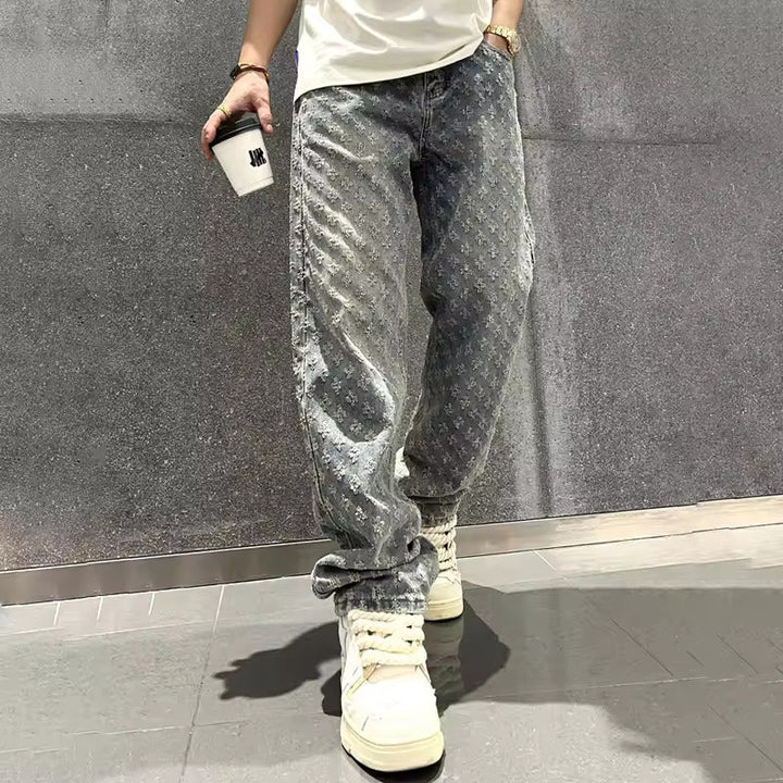 Monogram Jacquard Denim Pants