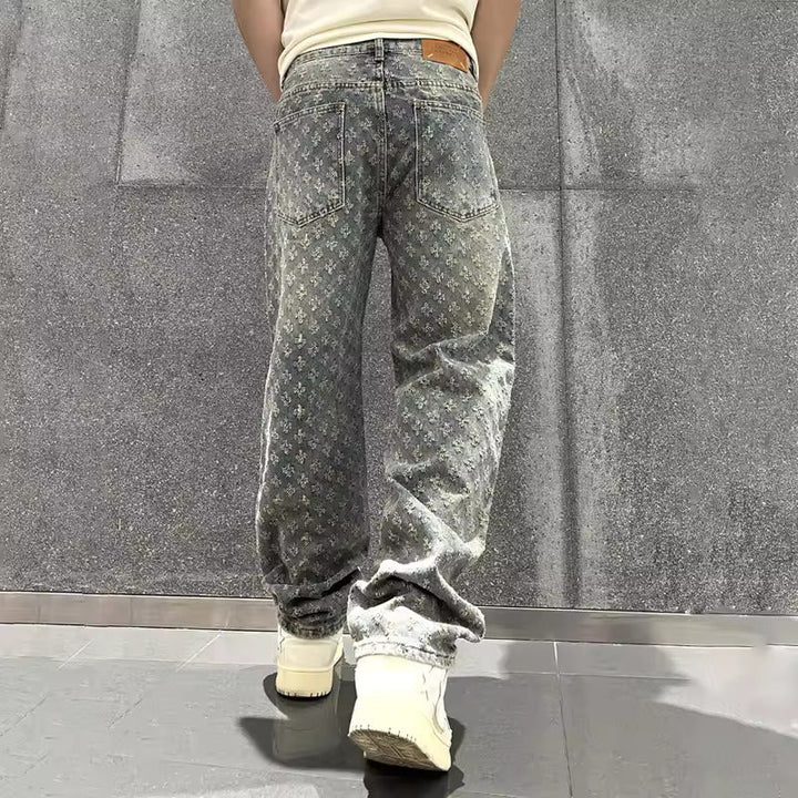 Monogram Jacquard Denim Pants