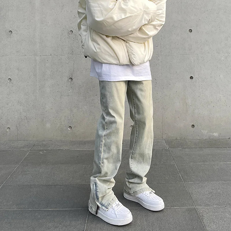 Straight Cut Denim Pants