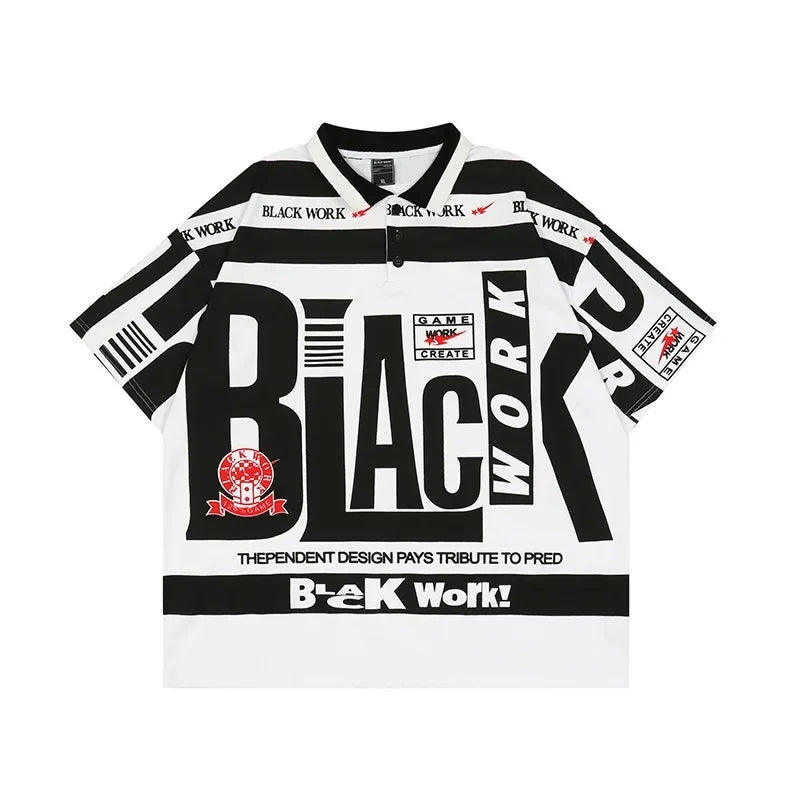Black Work Polo Jersey