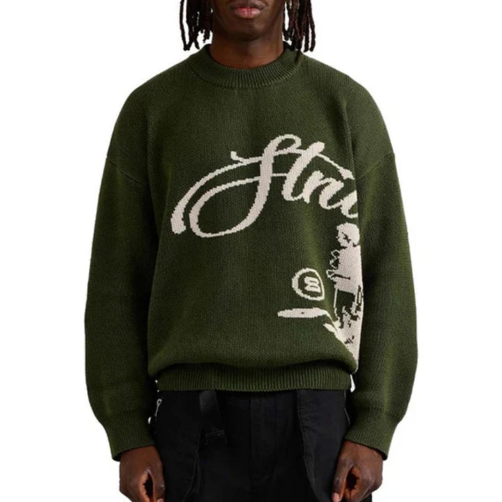 Abstract Graphic Knit Sweater