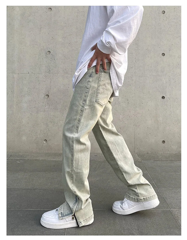 Straight Cut Denim Pants