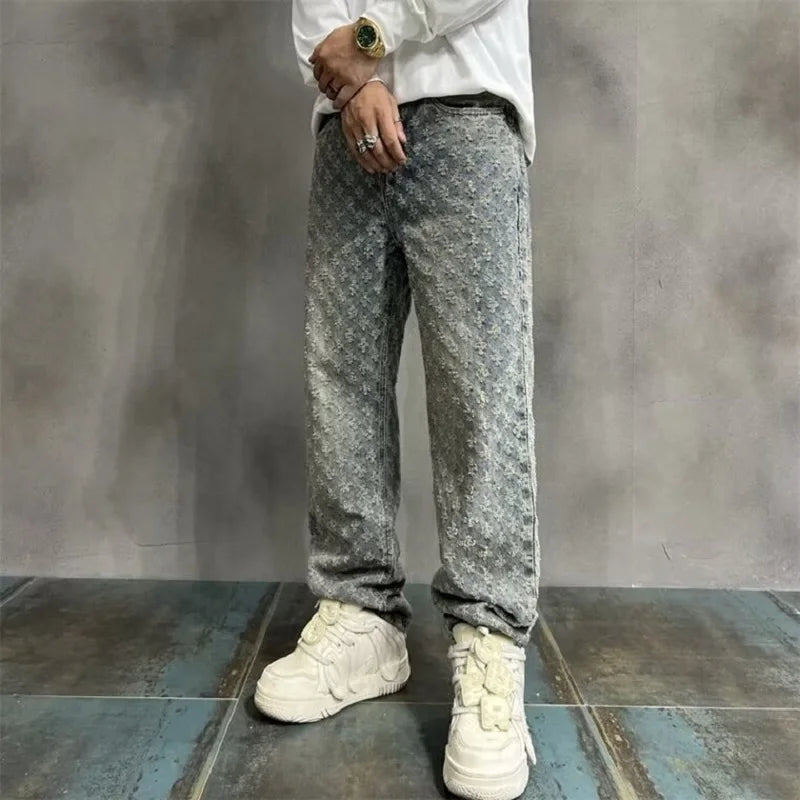 Jacquard Fade Denim Jeans