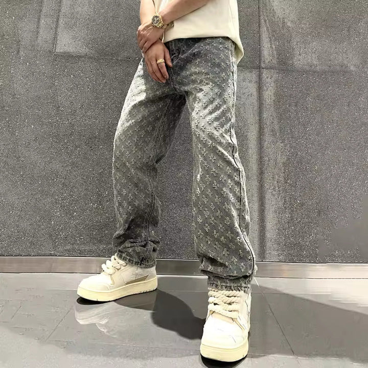 Monogram Jacquard Denim Pants