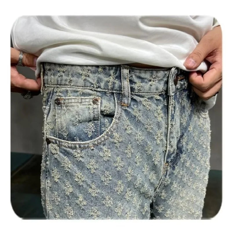 Jacquard Fade Denim Jeans
