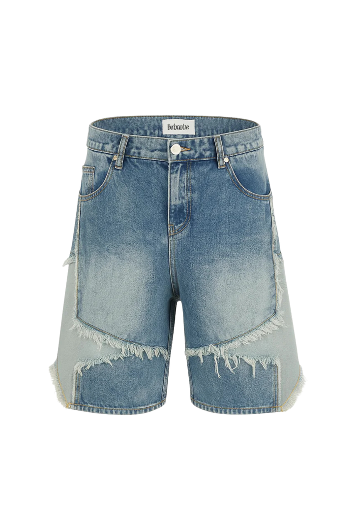 Star Patch Denim Shorts