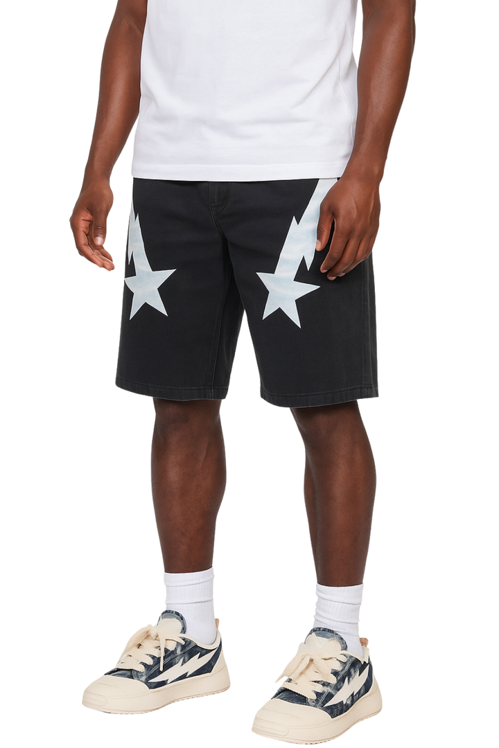 Star Denim Shorts