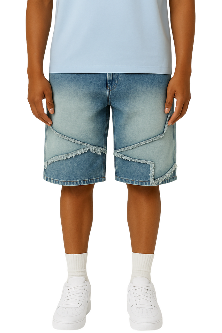 Star Patch Denim Shorts