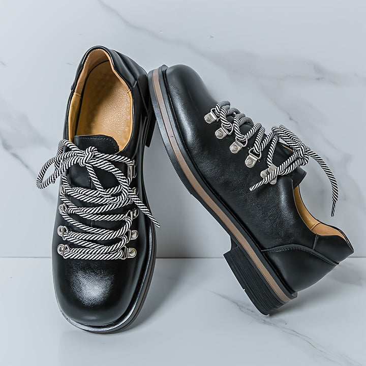 Polished Derby Lace-Up Shoes