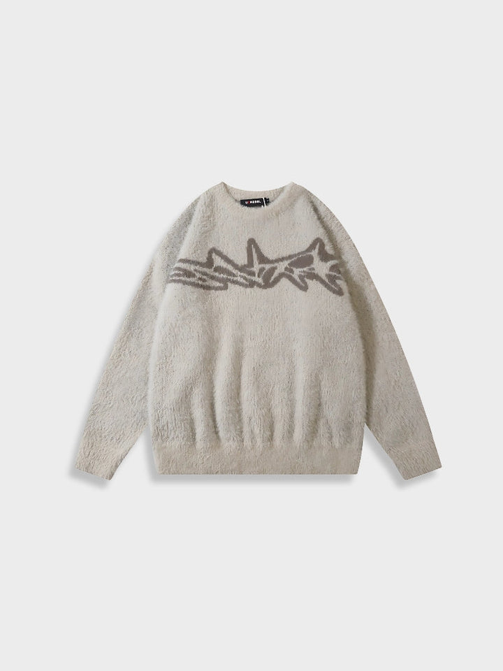 Barbed Wire Graphic Knit Sweater