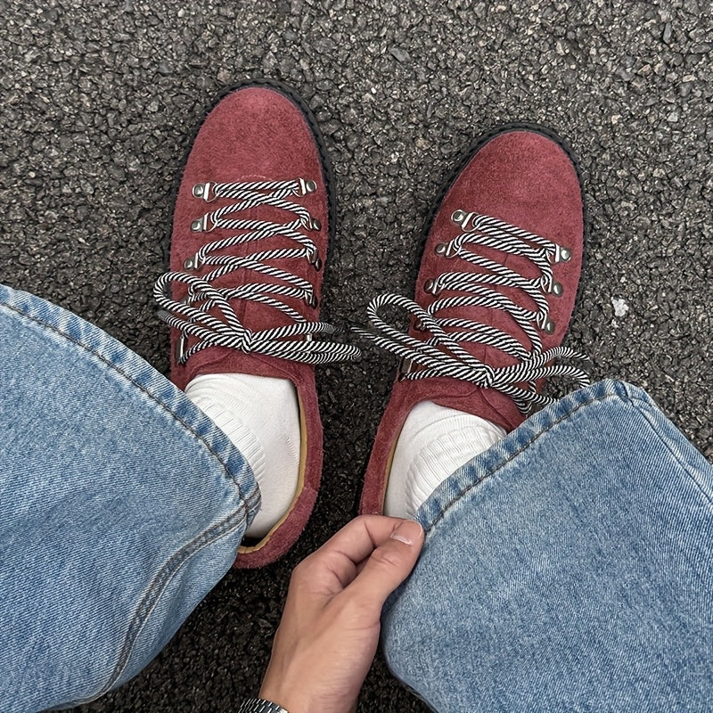 Plush Casual Lace-Up Derby Shoes