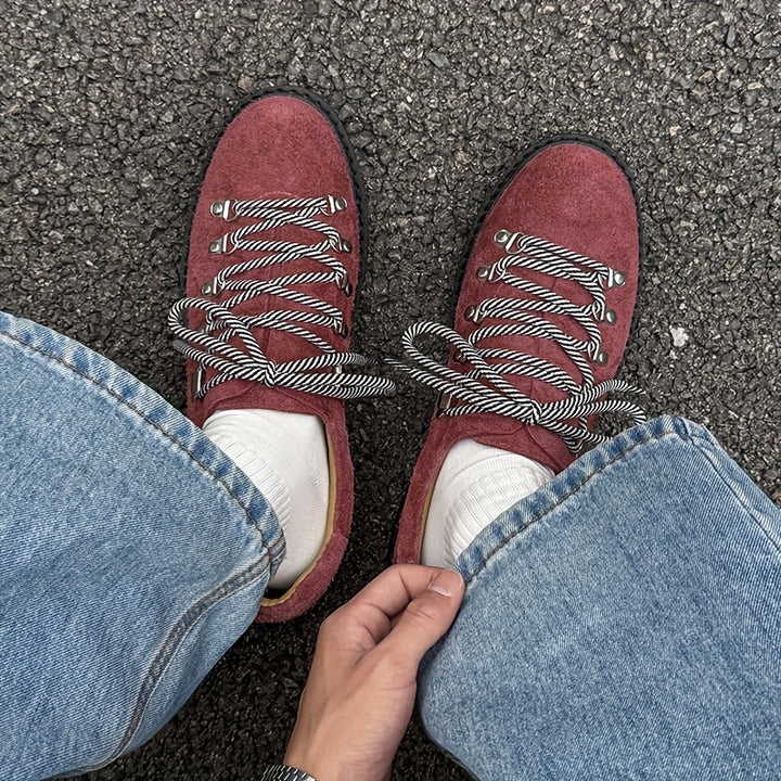 Plush Casual Lace-Up Derby Shoes