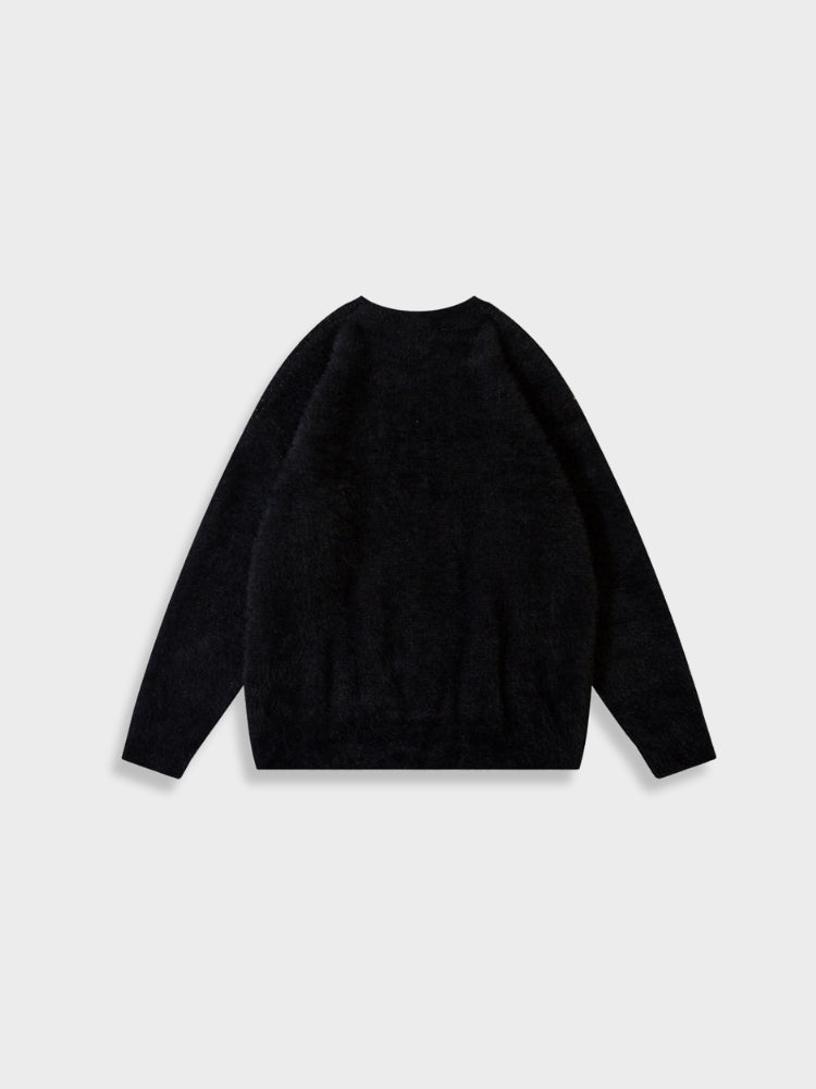 Barbed Wire Graphic Knit Sweater
