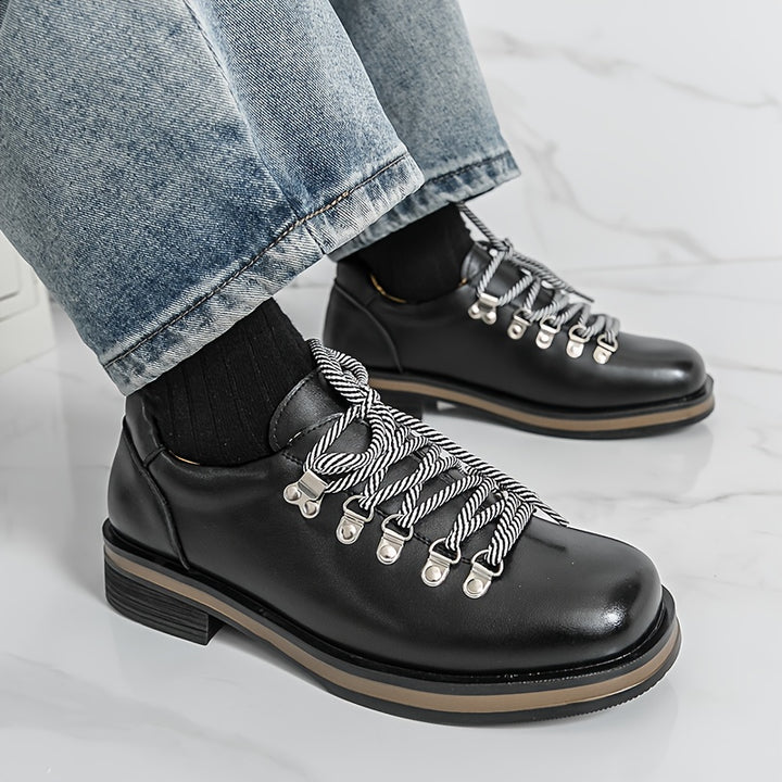 Polished Derby Lace-Up Shoes