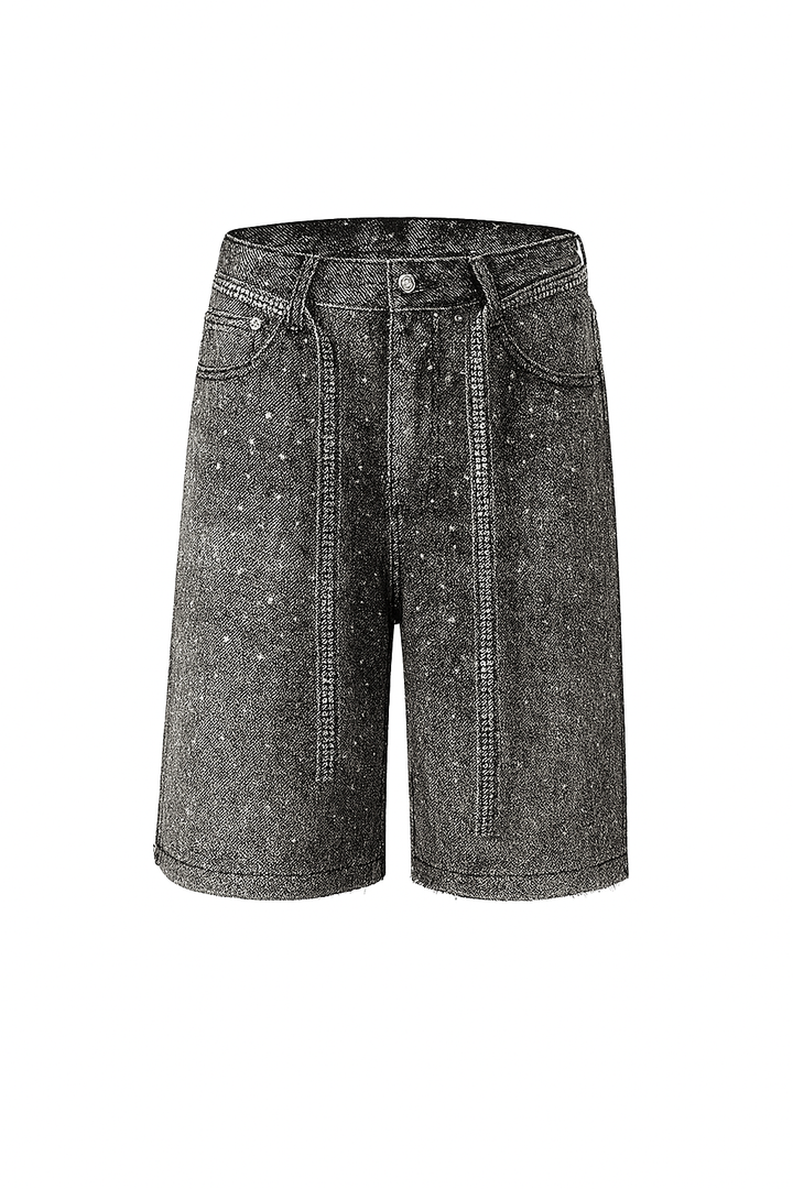 Crystal Wash Denim Shorts
