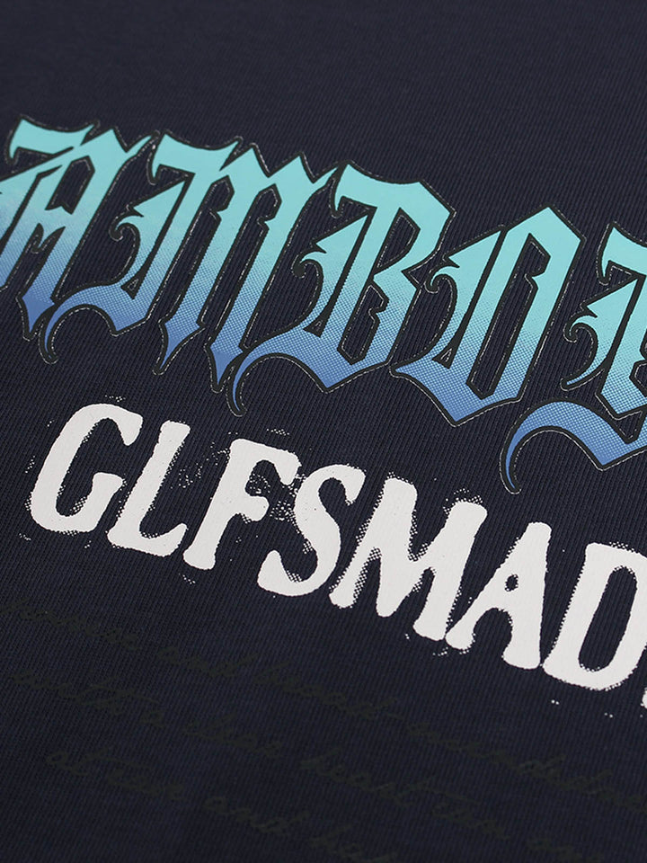 Glfsmade Flame Gradient Letter Long Sleeve