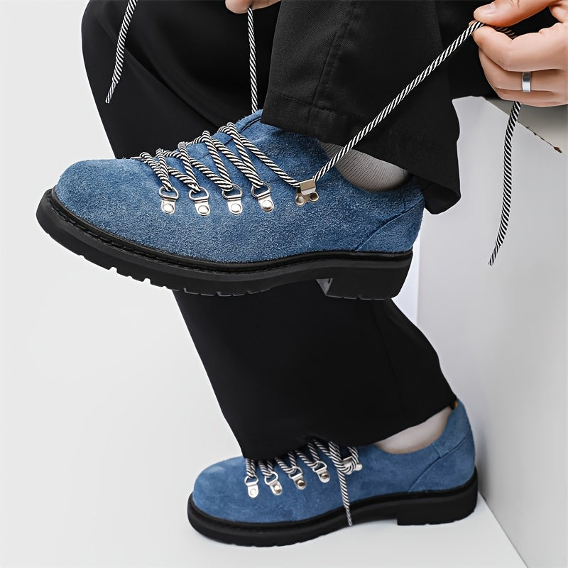 Plush Casual Lace-Up Derby Shoes