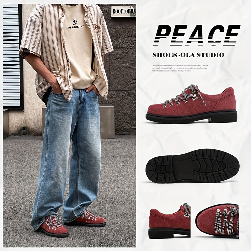 Suede Lace-Up Derby Shoes