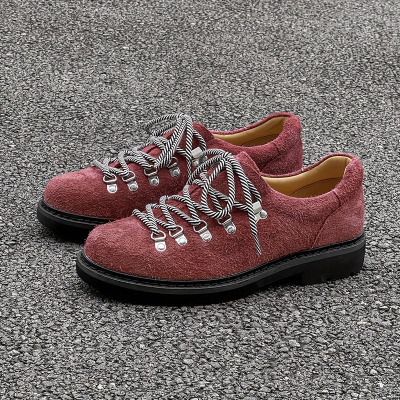 Suede Lace-Up Derby Shoes