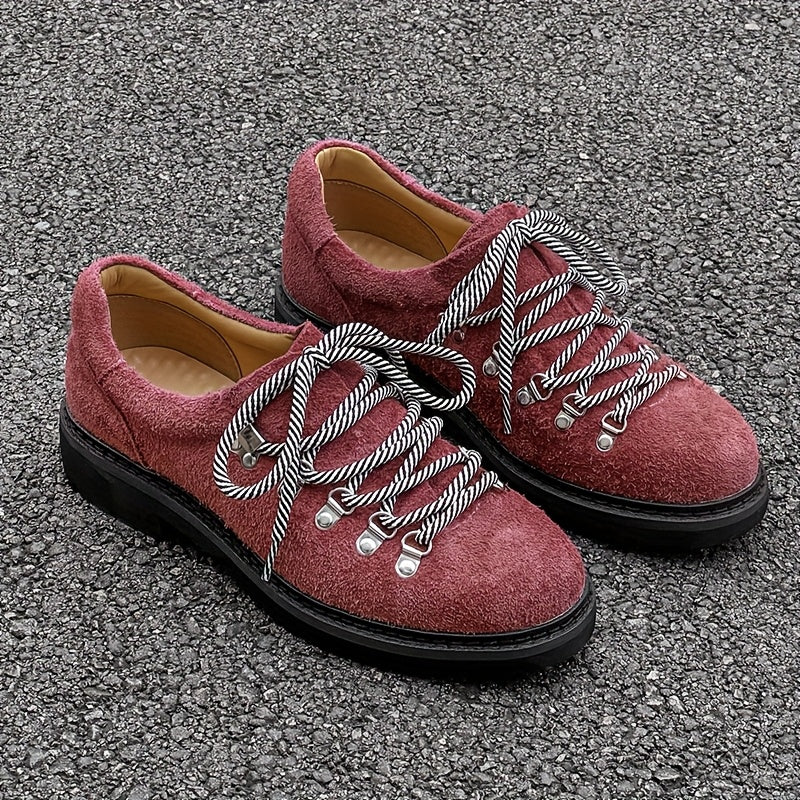 Plush Casual Lace-Up Derby Shoes