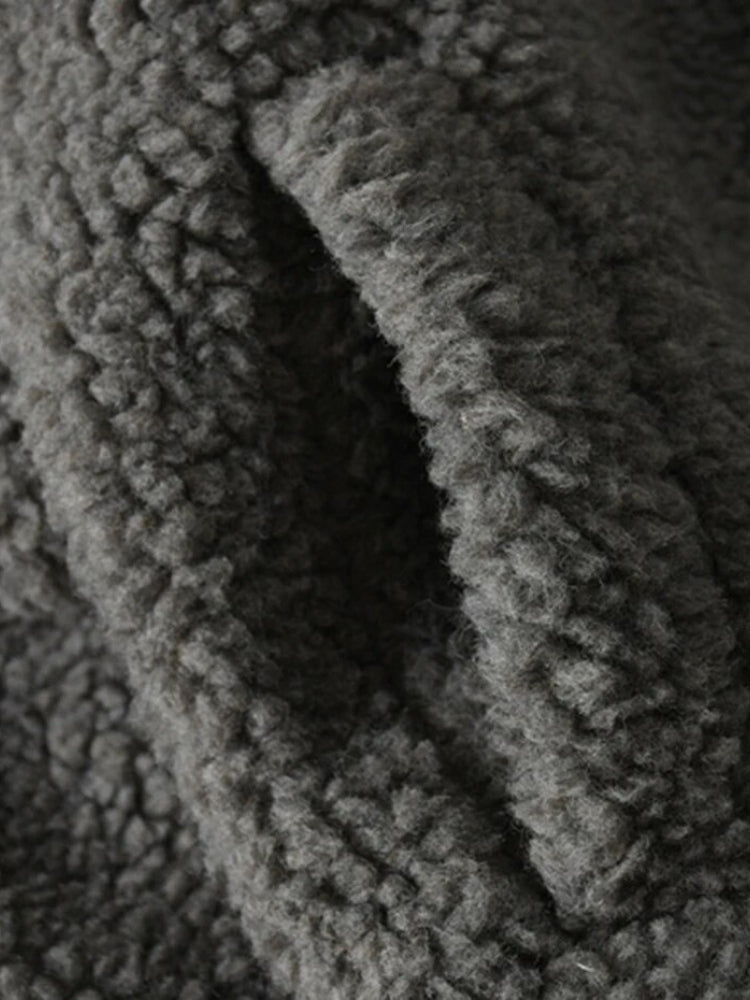 Solid Fleece Zip Jacket
