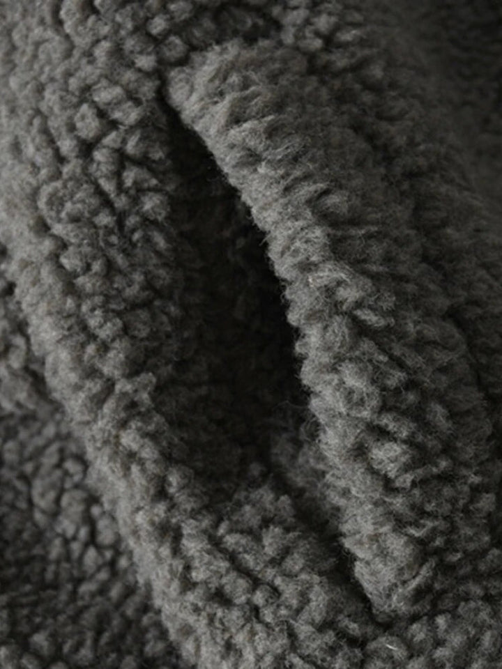 Solid Fleece Zip Jacket