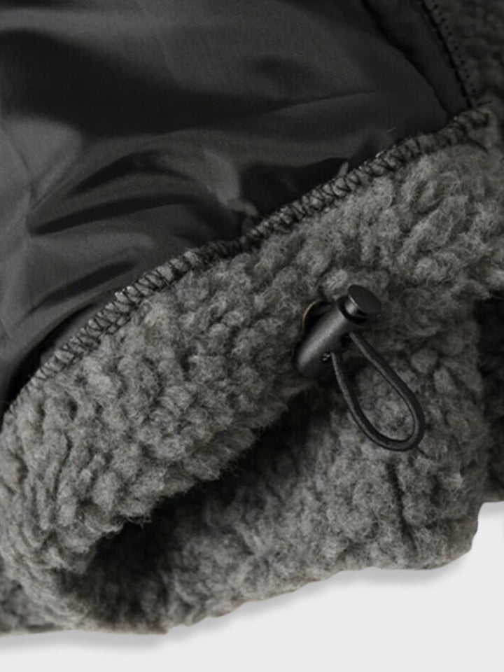 Solid Fleece Zip Jacket