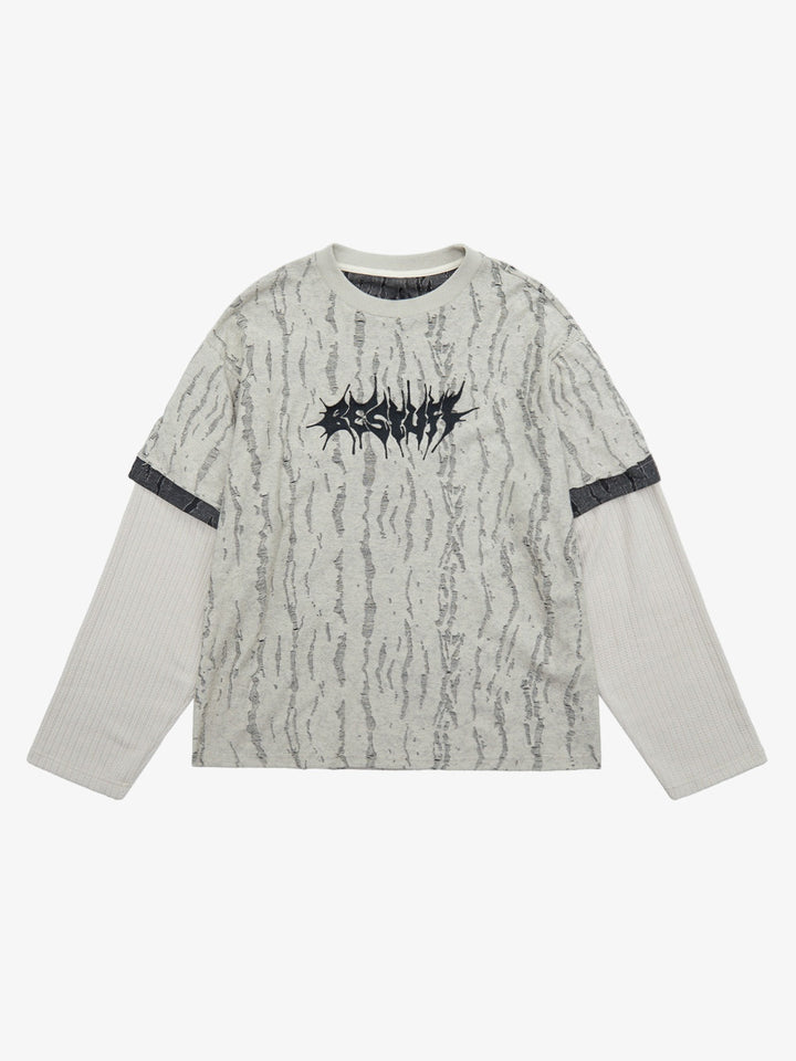 Distressed Layered Long Sleeve