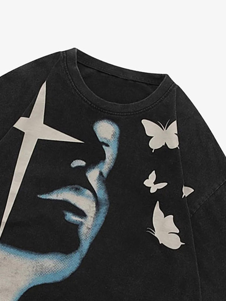 Abstract Portrait Graphic Tee
