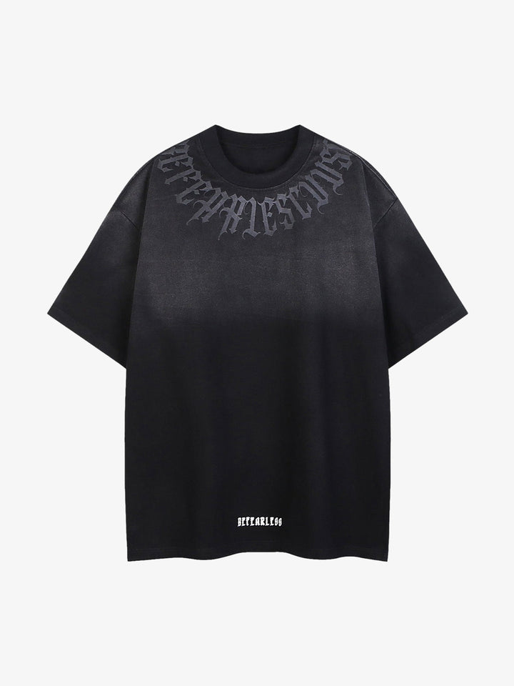 Retro Gradient Letter Shirt