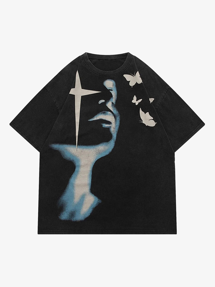 Abstract Portrait Graphic Tee